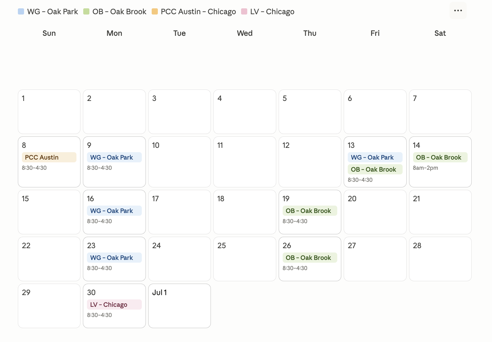 June Calendar