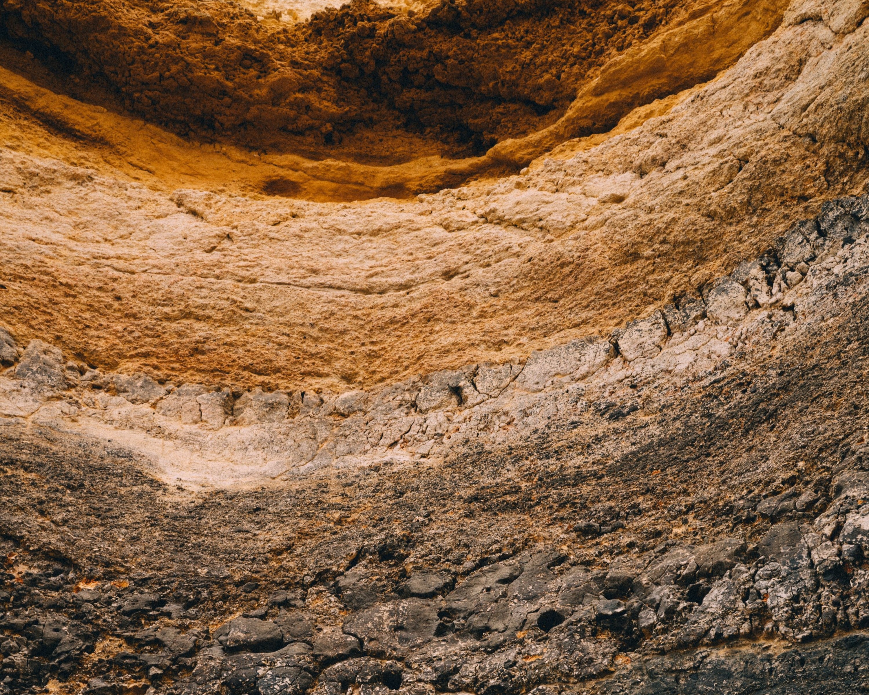 Layers of soil
